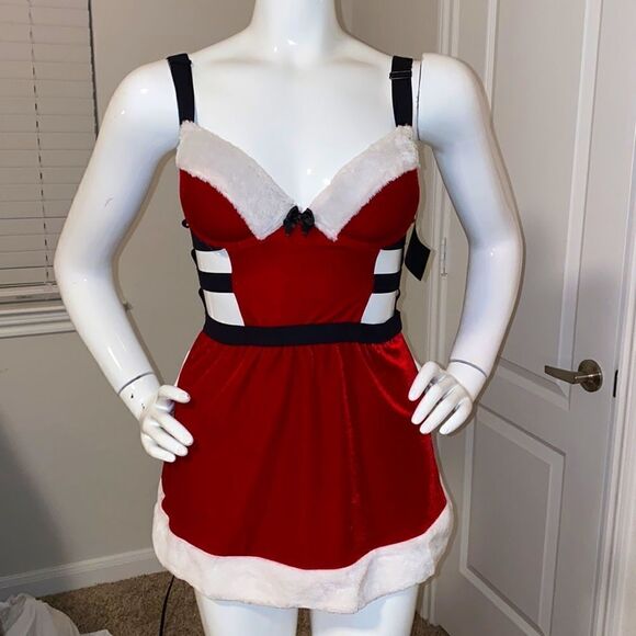 ❤️NEW Cinema Etoile Santa Baby Strappy Babydoll - Picture 2 of 6